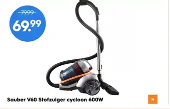 Blokker Sauber v60 stofzuiger cycloon 600w aanbieding