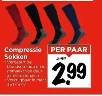 Vomar Voordeelmarkt Compressie sokken aanbieding