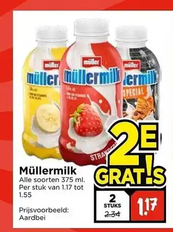 Vomar Voordeelmarkt Müllermilk aanbieding