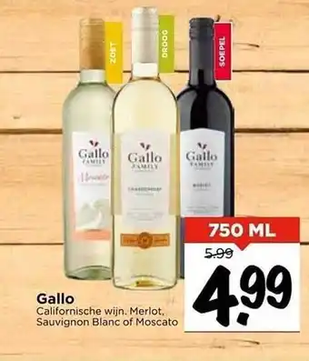 Vomar Voordeelmarkt Gallo wijn aanbieding