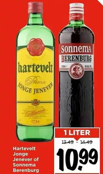 Vomar Voordeelmarkt Hartevelt jonge jenever of sonnema berenburg aanbieding