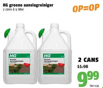 Poiesz HG groene aanslagreiniger 5 liter aanbieding