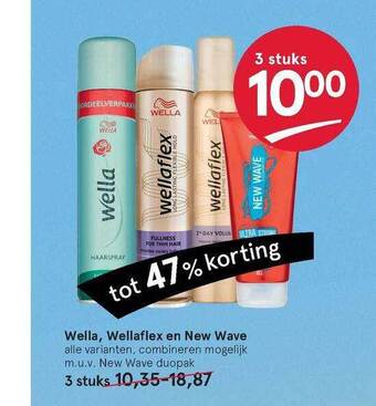 Etos Wella, Wellaflex En New Wave Tot 47% Korting aanbieding