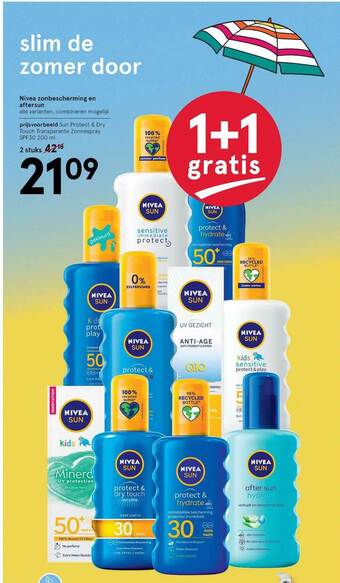 Etos Nivea Zonbescherming En Aftersun 1+1 Gratis aanbieding