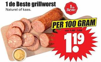 Dirk 1 De Beste Grillworst Naturel Of Kaas aanbieding