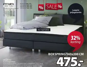 Jysk Dreamzone Plus C15 Boxspring 140x200 cm aanbieding