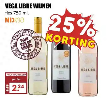 MCD Supermarkt Vega libre wijnen aanbieding