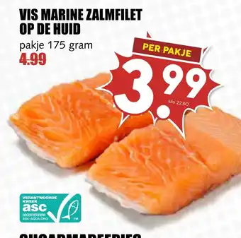 MCD Supermarkt Vis marine zalmfilet op de huid aanbieding