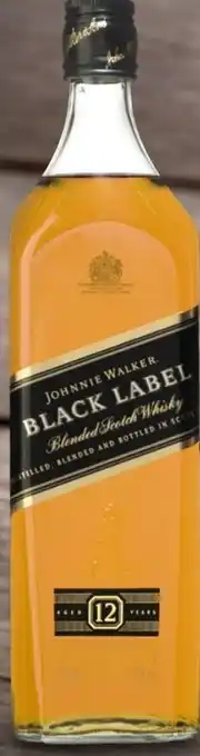 Gall & Gall Johnnie Walker Black Label Blended Scotch Whisky 1 Liter aanbieding