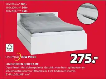 Jysk Limfjorden Bedframe B147xL206xH81 cm aanbieding