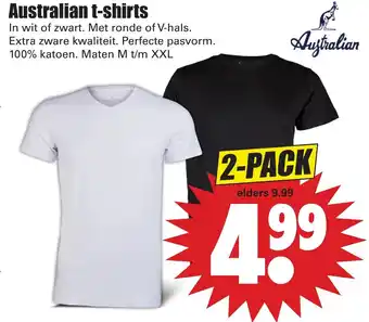 Dirk Australian T-shirts M-XXL 2-pack aanbieding