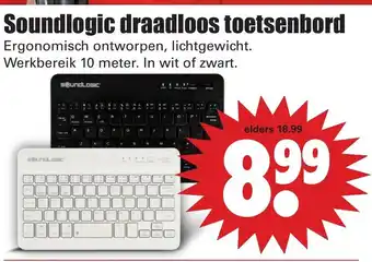 Dirk Soundlogic Draadloos toetsenbord aanbieding