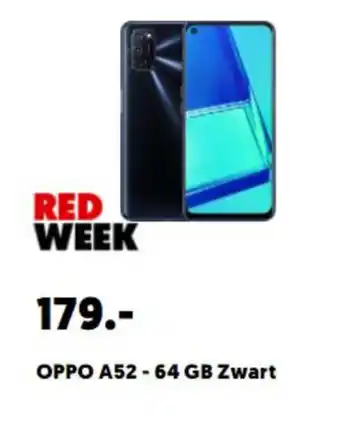 MediaMarkt OPPO A52 - 64GB Zwart aanbieding