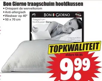 Dirk Bon Giorno Traagschuim hoofdkussen 50*70cm aanbieding