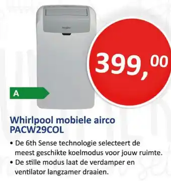 Handyman Whirlpool Mobiele airco | PACW29COL aanbieding