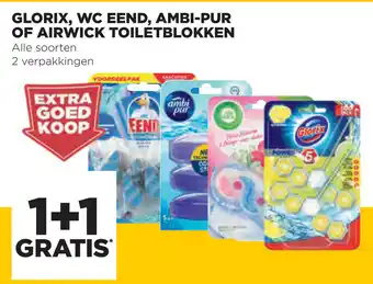 Jumbo Glorix, WC Eend, Ambi-Pur of Airwick toiletblokken 1+1 aanbieding