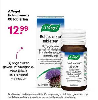 Drogisterij Visser A.Vogel Boldocynara 80 Tabletten aanbieding