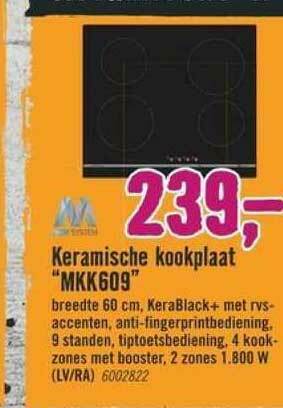 Hornbach Keramische Kookplaat aanbieding