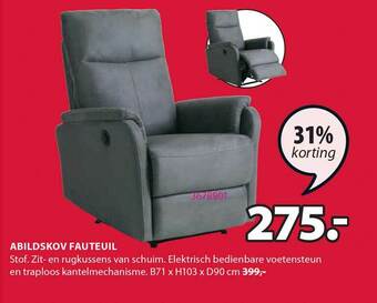 Jysk Abildskov Fauteuil 31% Korting aanbieding