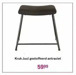 Karwei Kruk juul gestoffeerd antraciet aanbieding