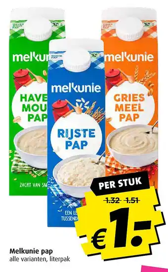 Boni Melkunie pap aanbieding