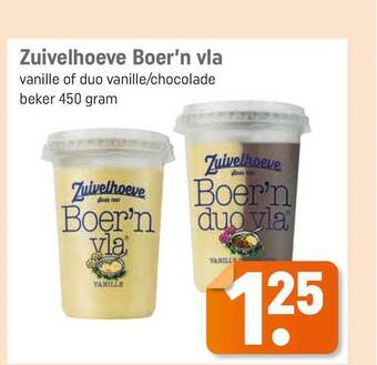 Lekker Makkelijk Zuivelhoeve Boer'n Vla Vanille Of Duo Vanille-Chocolade aanbieding