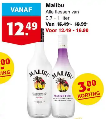 Hoogvliet Malibu 0.7 - 1 liter aanbieding