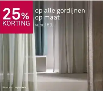 Karwei 25% korting op alle gordijnen op maat aanbieding