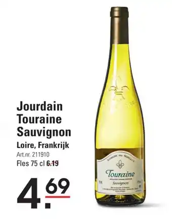 Sligro Jourdain touraine sauvignon 75cl aanbieding