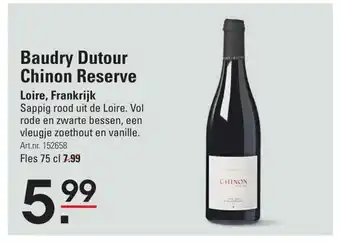 Sligro Baudry dutour chinon reserve 75cl aanbieding