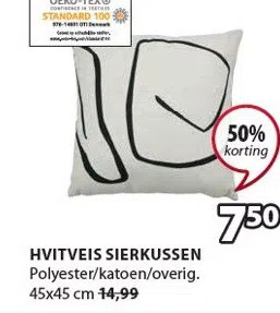Jysk Hvitveis sierkussen aanbieding