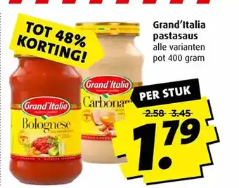 Boni Grand'italia pastasaus aanbieding