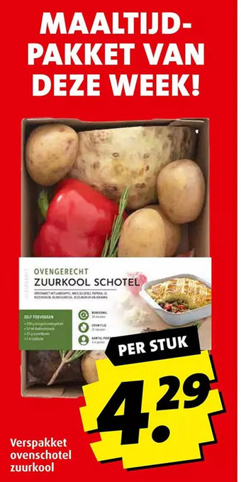 Boni Verspakket ovenschotel zuurkool aanbieding