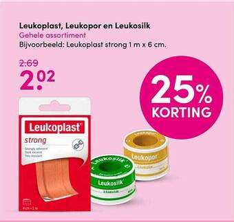 Drogisterij Visser Leukoplast, Leukopor En Leukosilk 25% Korting aanbieding