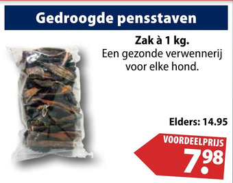 Huisdier Voordeelshop Gedroogde pensstaven aanbieding