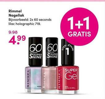 Drogisterij Visser Rimmel Nagellak 1+1 Gratis aanbieding