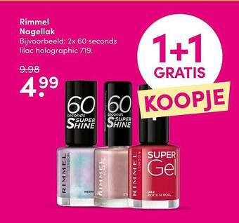 DA Rimmel Nagellak 1+1 Gratis aanbieding