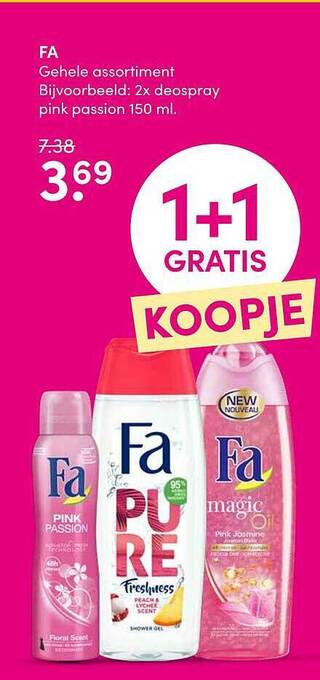 DA Fa 1+1 Gratis aanbieding