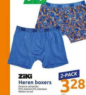 Action Ziki Heren Boxers aanbieding