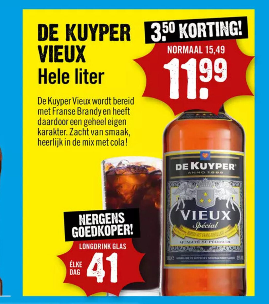 De Kuyper Vieux aanbieding bij Dirck 3 De Kuyper Vieux aanbieding bij Dirck 3