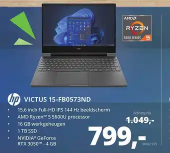 Paradigit Hp victus 15-fb0573nd laptop aanbieding