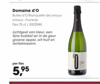 HANOS Domaine d'O 75 cl aanbieding