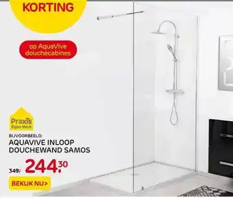 Praxis Aquavive inloop douchewand samos aanbieding