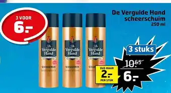 Trekpleister De vergulde hand scheerschuim 250 ml aanbieding