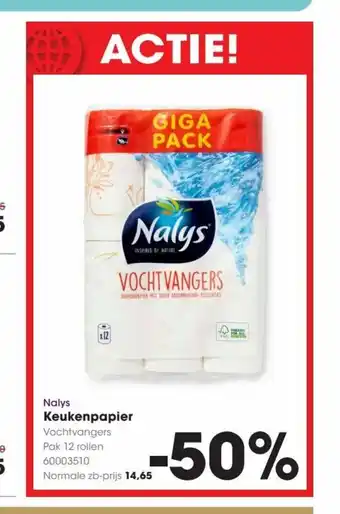 HANOS Nalys Keukenpapier 12 rollen aanbieding