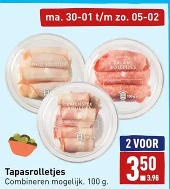 ALDI Tapasrolletjes 100g aanbieding