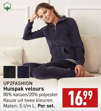 ALDI Up2fashion huispak velours per set aanbieding