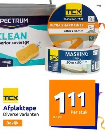 Action TCX afplaktape per stuk aanbieding