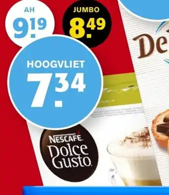 Hoogvliet Nescafe dolce gusto aanbieding