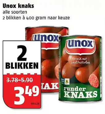 Poiesz Unox Knaks 400gram aanbieding